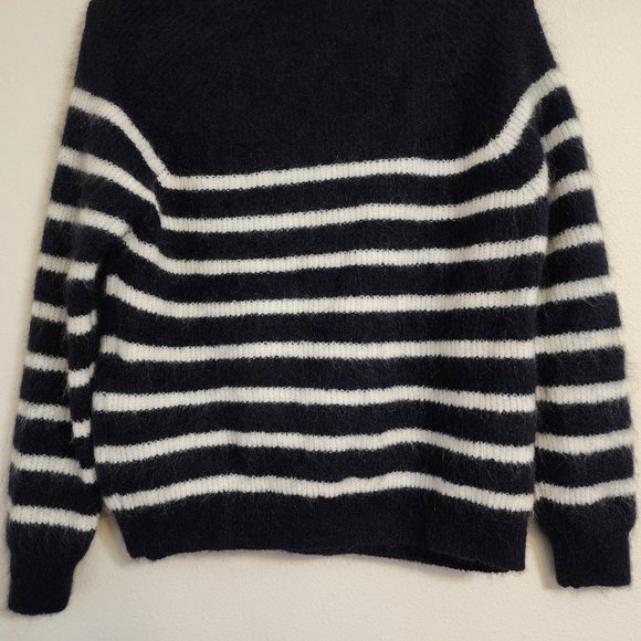 Sezane Women TRUDY JUMPER Navy / Ecru, S, Mohair Merinowoll Blend, Classic - Picture 11 of 15